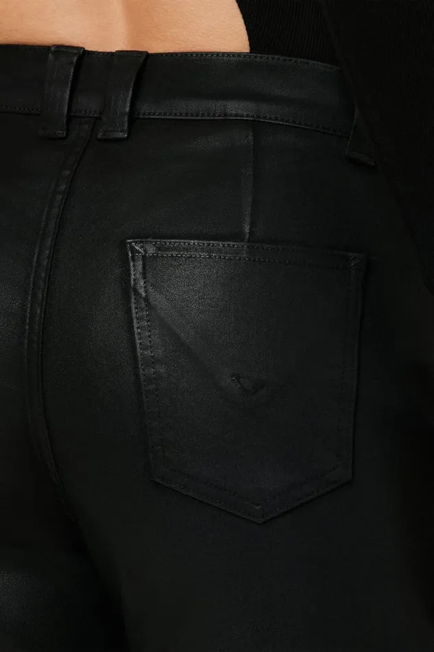 Cargo Women Hudson Jeans HighRise Welt Pocket Wide Leg Cargo Coated Black Beauty Cargo Women Hudson Jeans HighRise Welt Pocket Wide Leg Cargo Coated Black Beauty