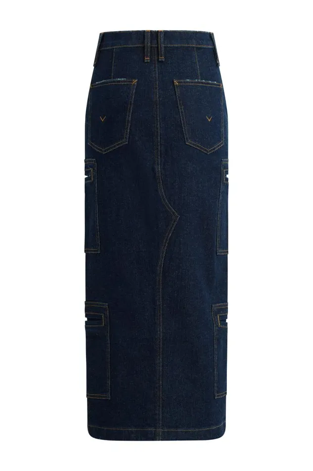 Cargo Women Hudson Jeans Reconstructed Skirt W Cargo Welt Pockets Denim Rinse Cargo Women Hudson Jeans Reconstructed Skirt W Cargo Welt Pockets Denim Rinse