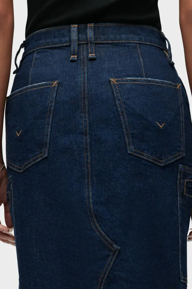 Cargo Women Hudson Jeans Reconstructed Skirt W Cargo Welt Pockets Denim Rinse Cargo Women Hudson Jeans Reconstructed Skirt W Cargo Welt Pockets Denim Rinse