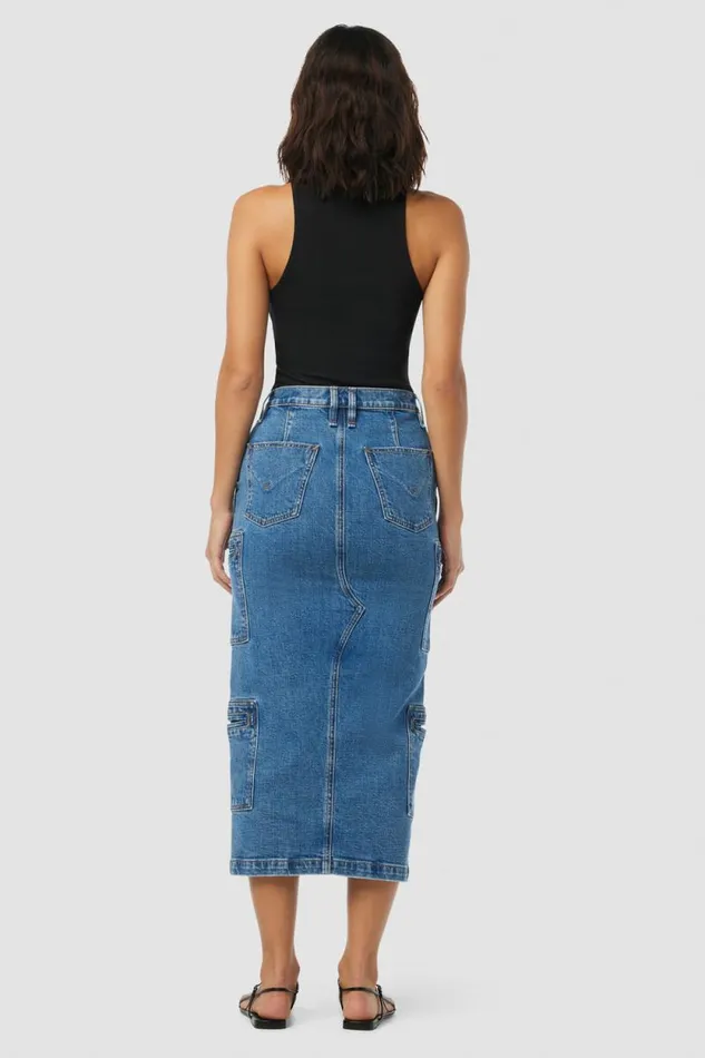 Cargo Women Hudson Jeans Reconstructed Skirt W Cargo Welt Pockets Golden Hour Cargo Women Hudson Jeans Reconstructed Skirt W Cargo Welt Pockets Golden Hour