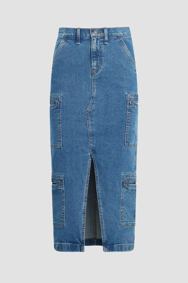 Cargo Women Hudson Jeans Reconstructed Skirt W Cargo Welt Pockets Golden Hour Cargo Women Hudson Jeans Reconstructed Skirt W Cargo Welt Pockets Golden Hour