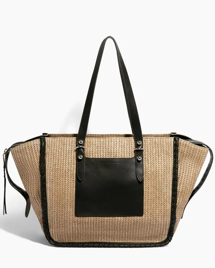 Casablanca Raffia Large Tote Raffia Black Women Aimee Kestenberg Tote Bags