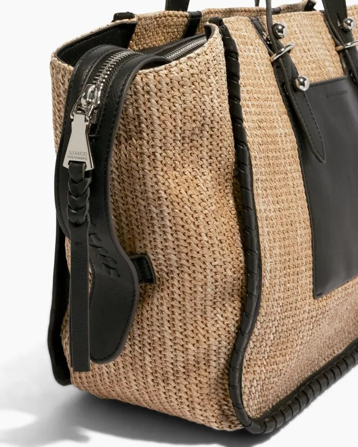 Casablanca Raffia Large Tote Raffia Black Women Aimee Kestenberg Tote Bags