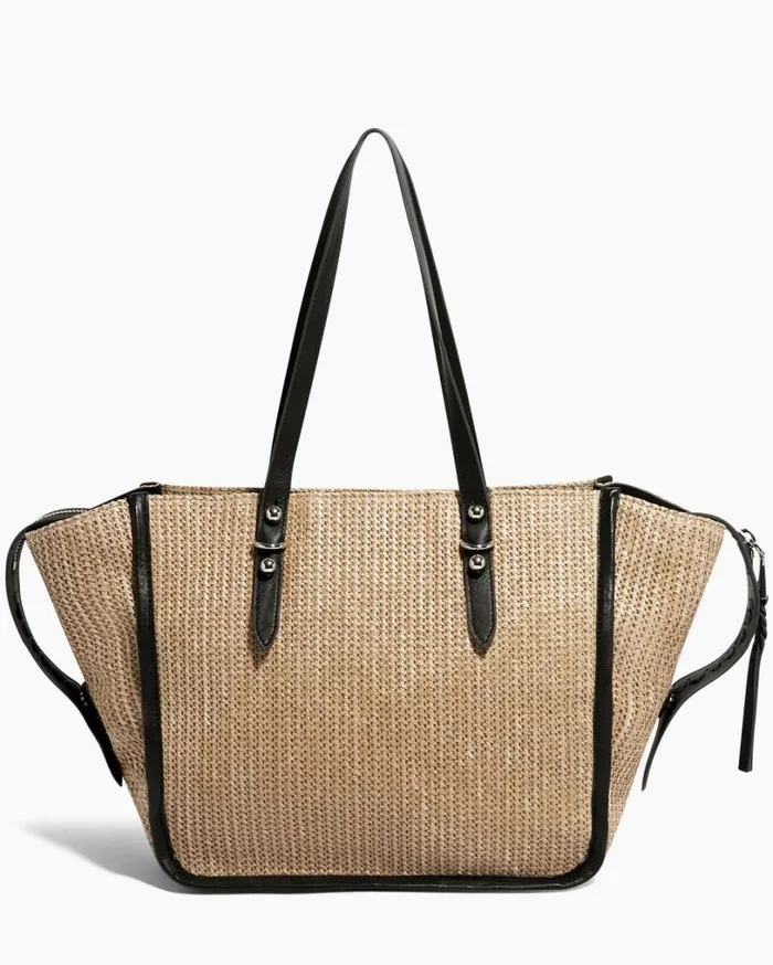 Casablanca Raffia Large Tote Raffia Black Women Aimee Kestenberg Tote Bags