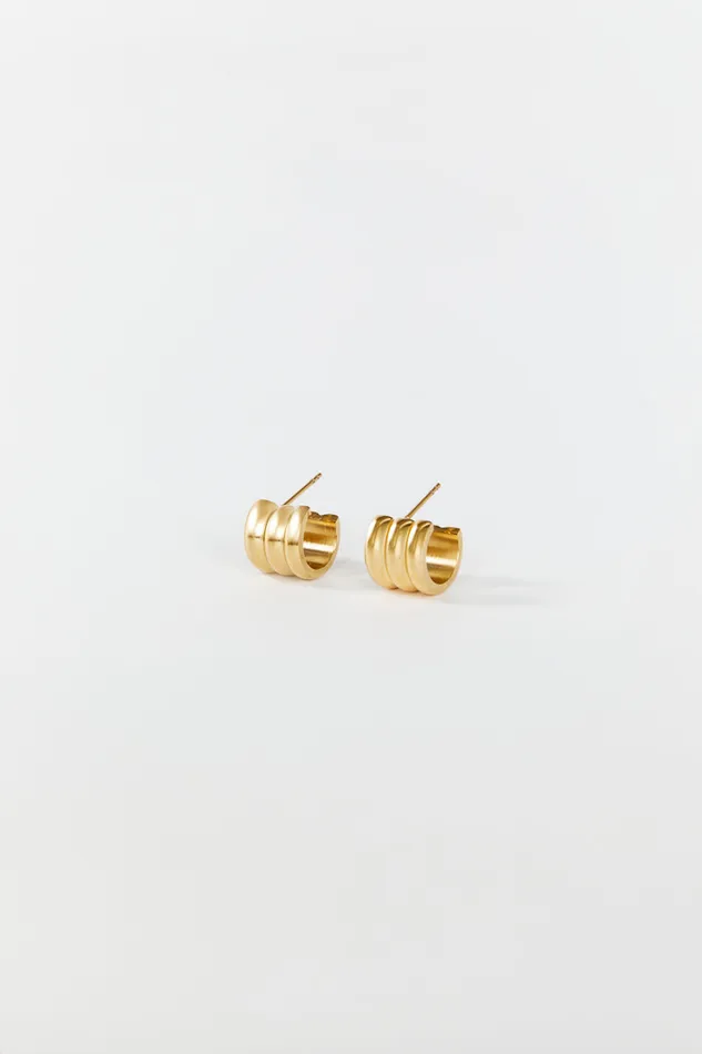 CENDRE LIV GOLD HOOPS Women DISSH Jewellery