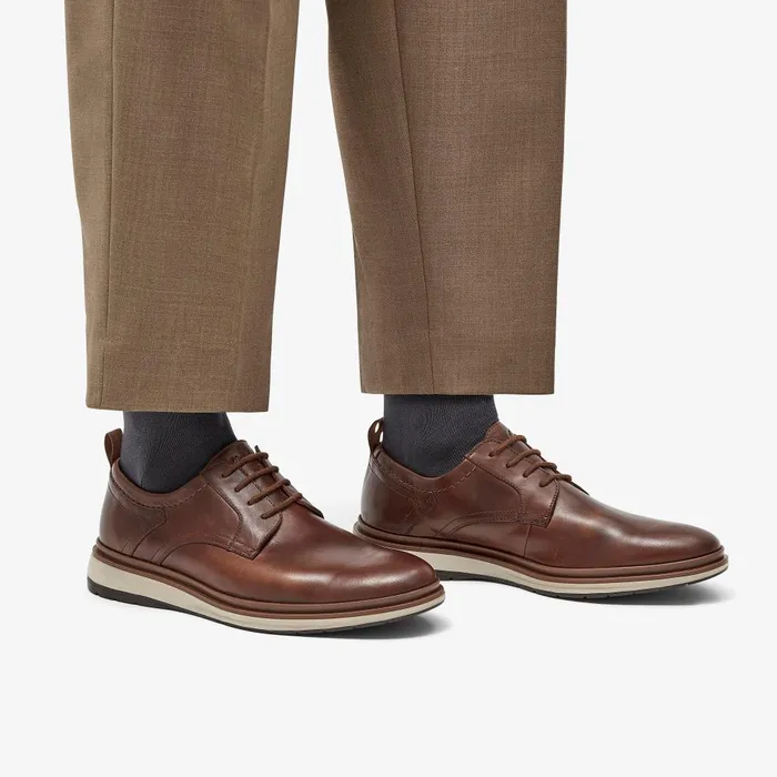 Chantry Lo Dark Tan Leather Men Clarks Casual Dress Shoes