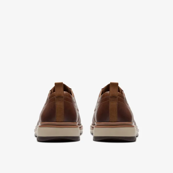 Chantry Lo Dark Tan Leather Men Clarks Casual Dress Shoes