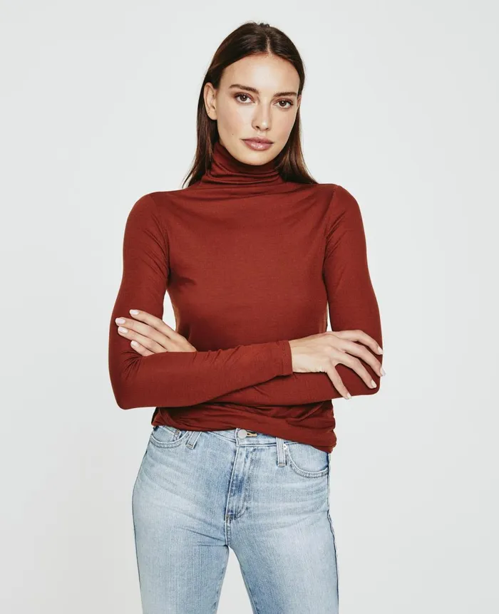 Chels Turtleneck Fired Copper Women AG Jeans Tops and Shirts
