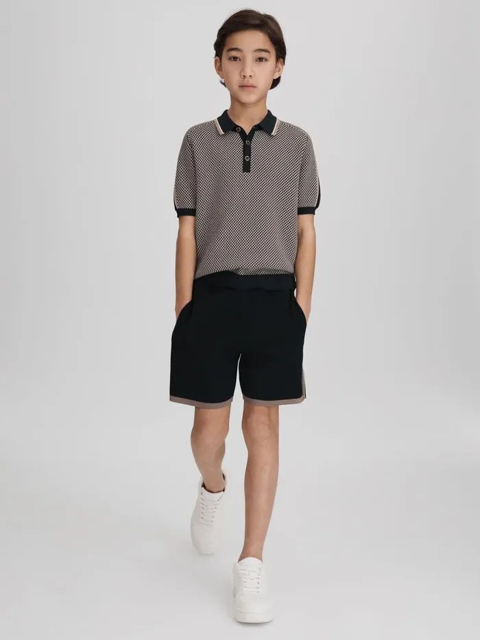 Children Reiss CoOrds Heddon Drawstring Shorts Hunting Green