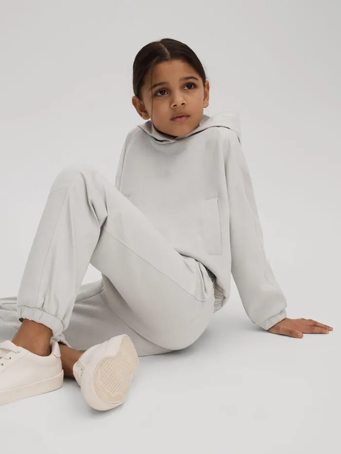 Children Reiss CoOrds Maja Hybrid Jersey Jogging Bottoms Grey