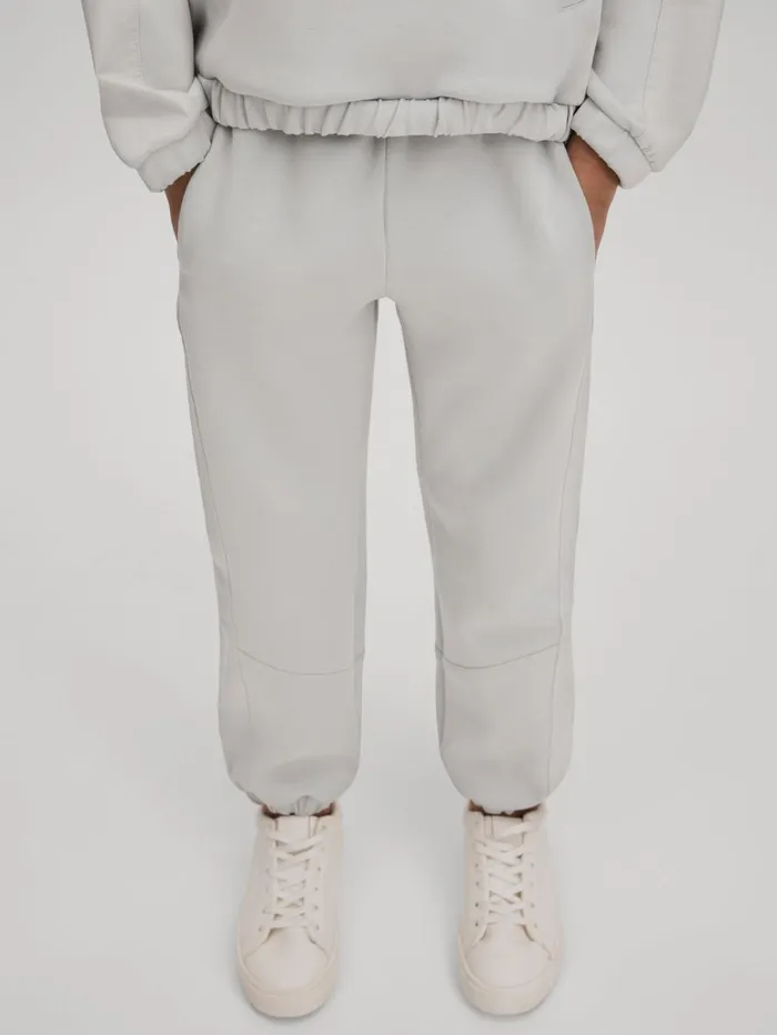 Children Reiss CoOrds Maja Hybrid Jersey Jogging Bottoms Grey