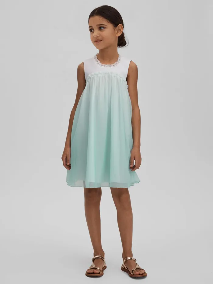 Children Reiss Dresses Coco Ombre Tulle Dress Blue