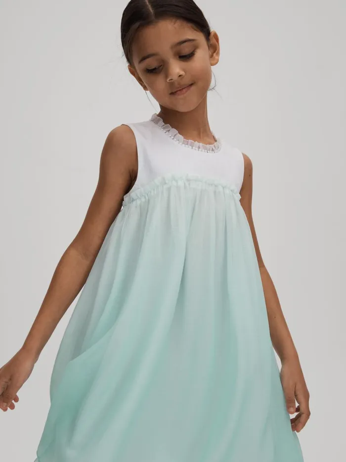 Children Reiss Dresses Coco Ombre Tulle Dress Blue