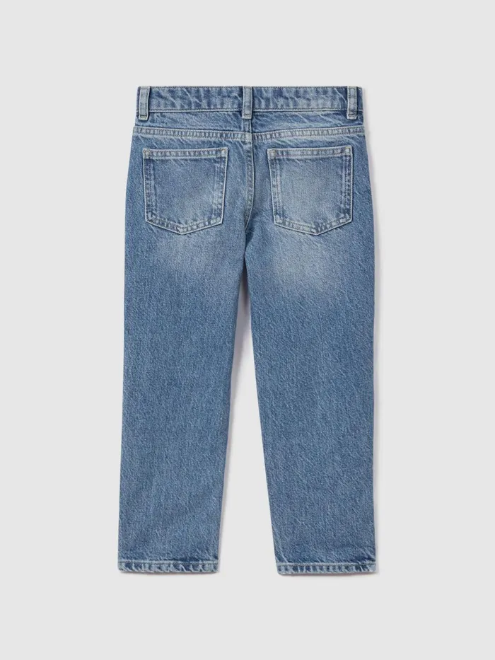 Children Reiss Jeans Quay Slim Fit Adjuster Jeans Mid Blue