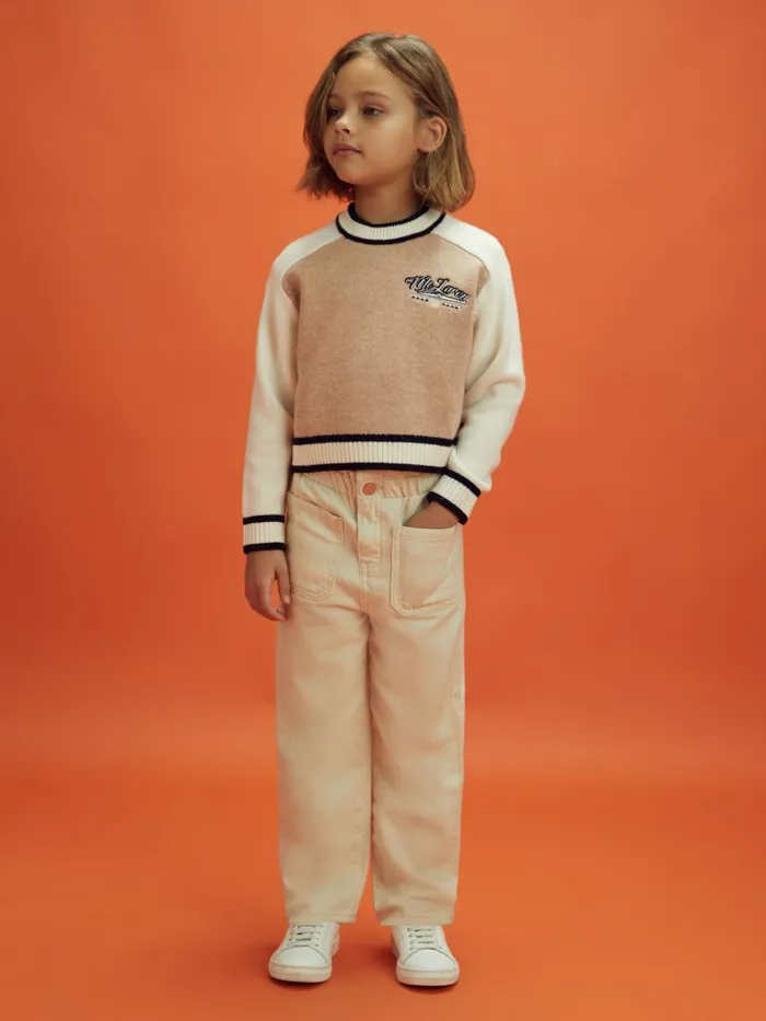 Children Reiss Knitwear F1 Wool Cashmere Cropped Jumper Camelecru