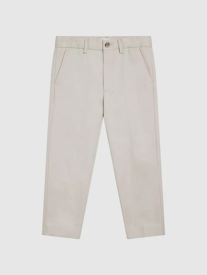 Children Reiss Pants Eastbury Slim Fit Chinos Stone