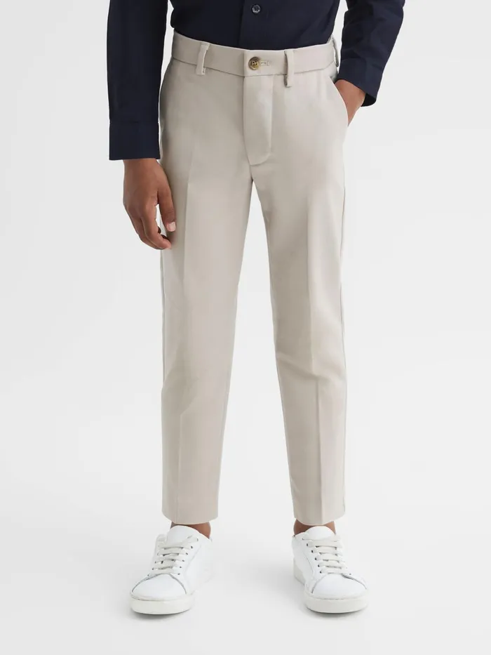 Children Reiss Pants Eastbury Slim Fit Chinos Stone