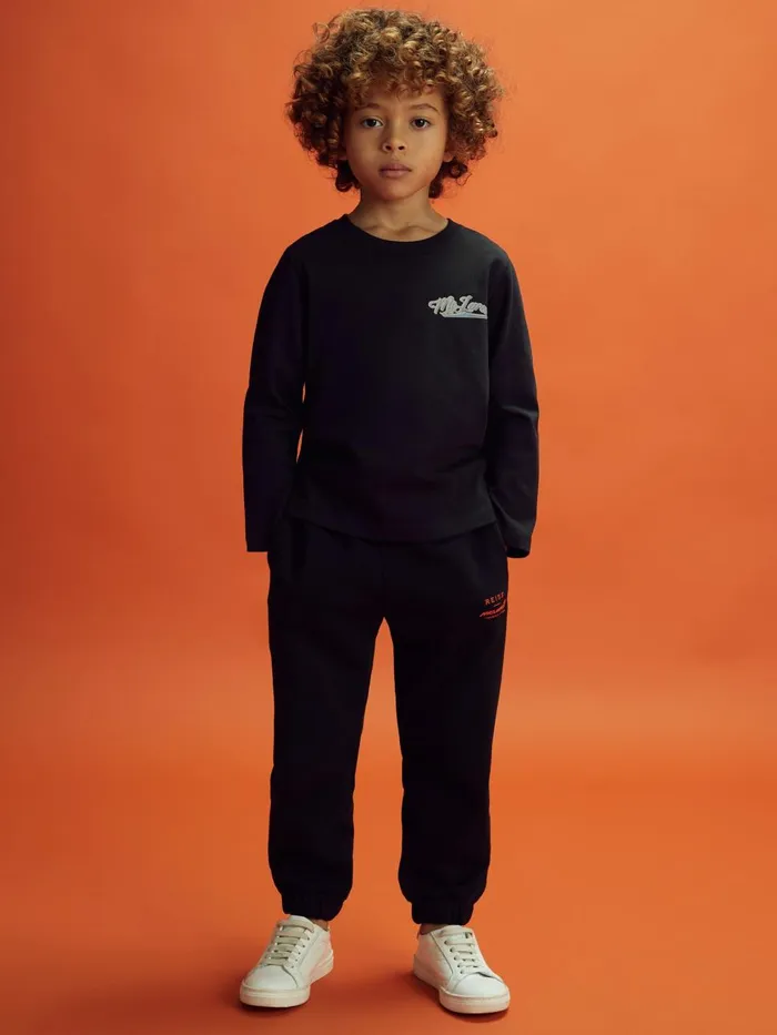 Children Reiss Reiss X Mclaren F1 Team F1 Crew Neck Tour TShirt Black