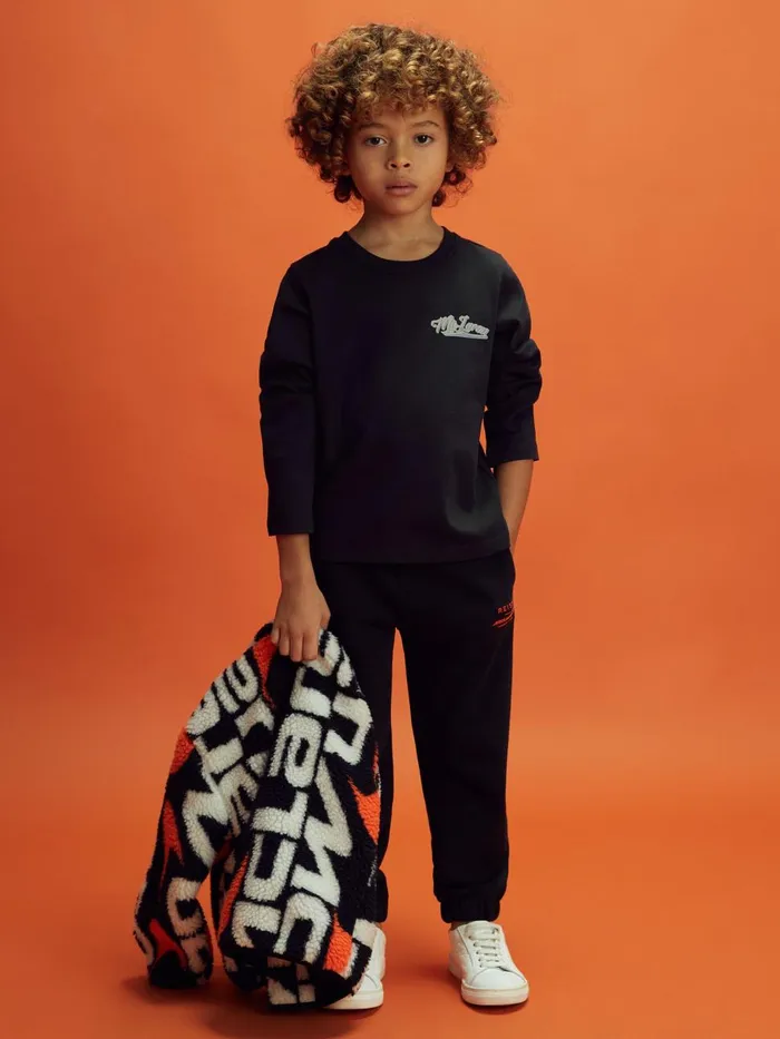 Children Reiss Reiss X Mclaren F1 Team F1 Crew Neck Tour TShirt Black