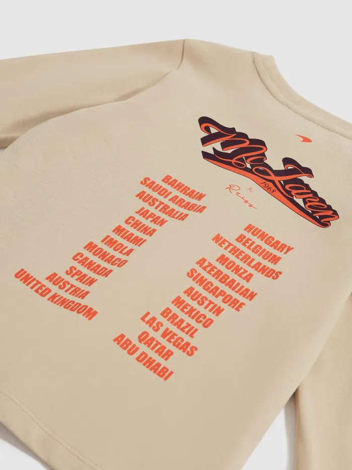 Children Reiss Reiss X Mclaren F1 Team F1 Crew Neck Tour TShirt Taupe