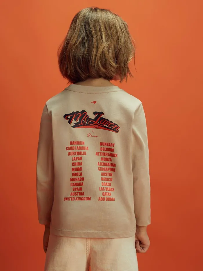 Children Reiss Reiss X Mclaren F1 Team F1 Crew Neck Tour TShirt Taupe