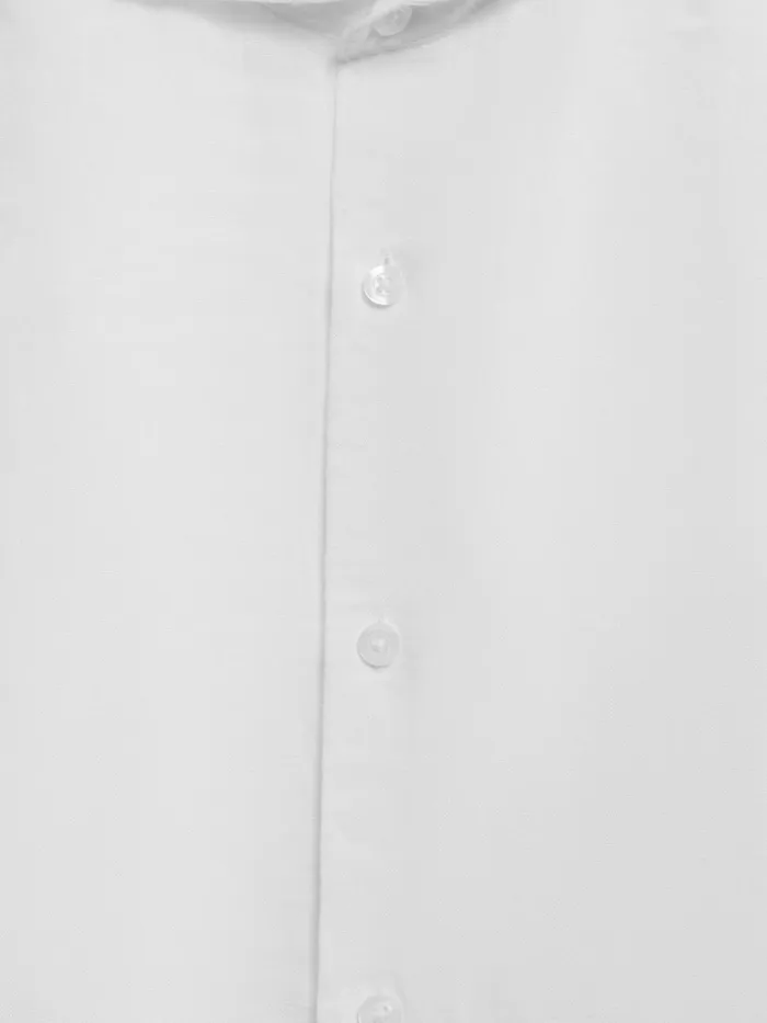 Children Reiss Shirts Ruban Linen Cutaway Collar Shirt White