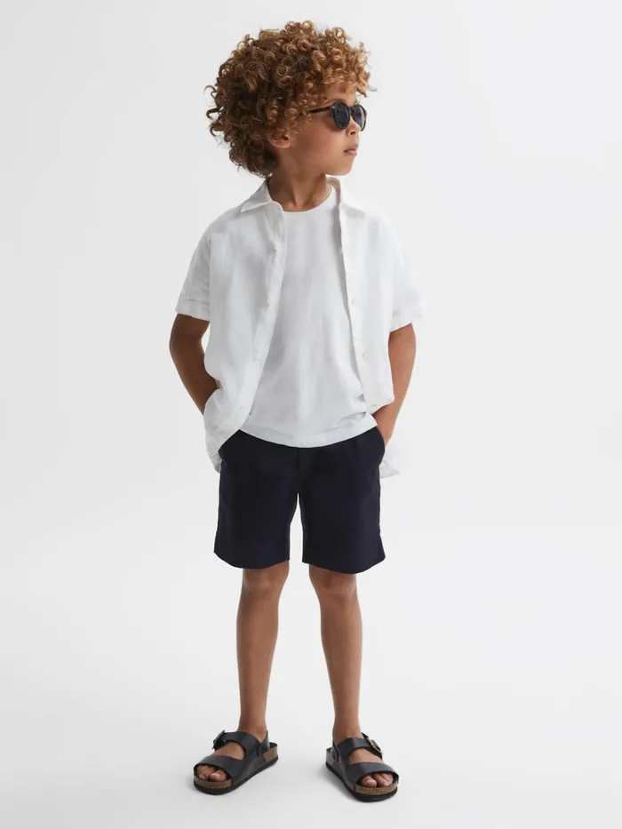 Children Reiss Shorts Wicket Casual Chino Shorts Navy