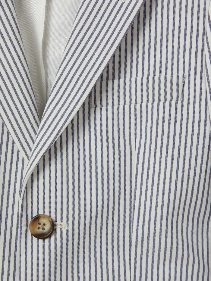 Children Reiss Suits and Tailoring Barr Single Breasted Seersucker Blazer Soft Blue