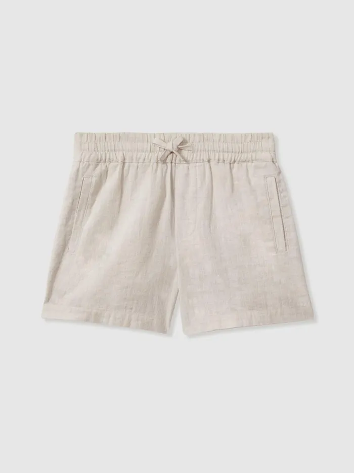Children Reiss Sweats and Hoodies Acen Linen Drawstring Shorts Stone