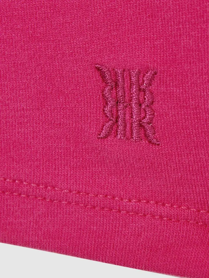 Children Reiss Tops and TShirts Carey Cotton Blend Roll Neck Top Bright Pink