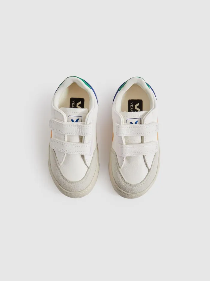 Children Reiss Veja Small V12 Velcro Trainers White Multi