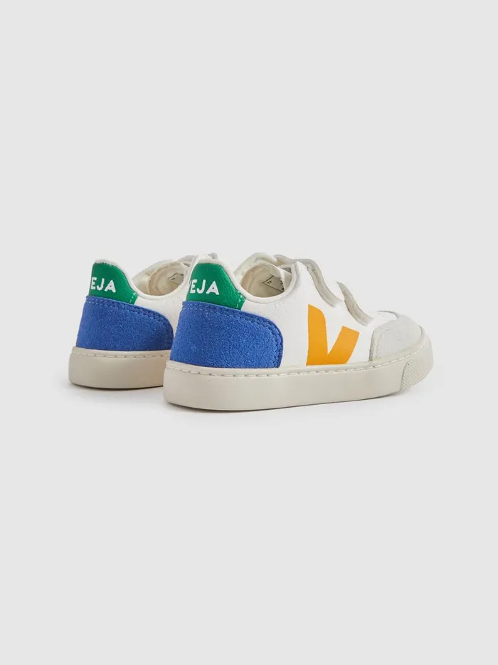 Children Reiss Veja Small V12 Velcro Trainers White Multi