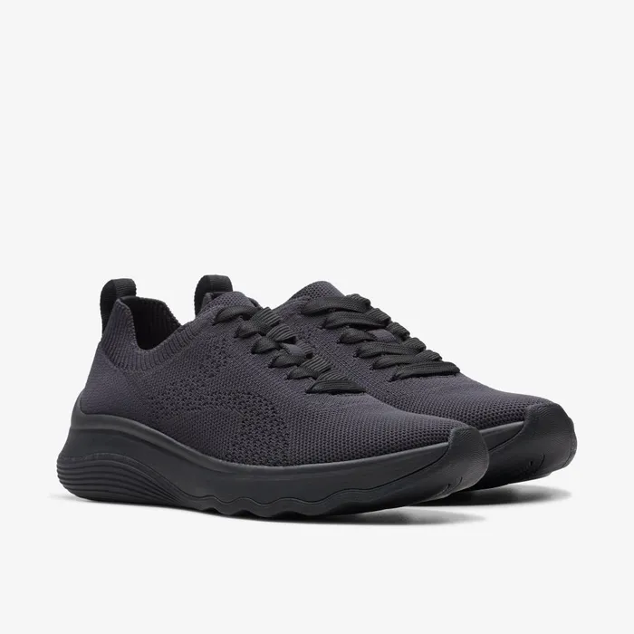 Circuit Tie Black Women Clarks Sneakers