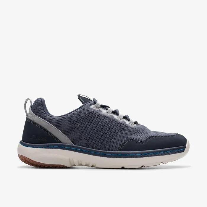 Clarks Pro Knit Navy Combination Men Clarks Sneakers