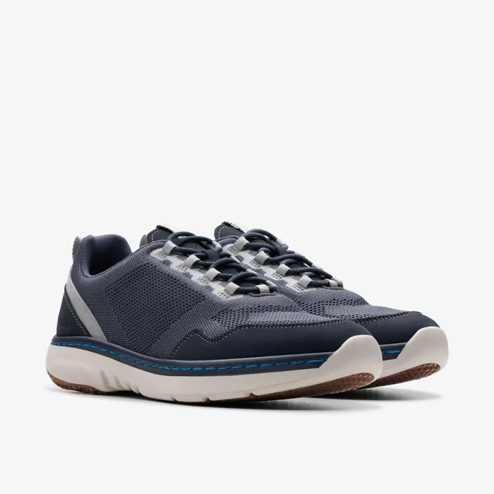 Clarks Pro Knit Navy Combination Men Clarks Sneakers