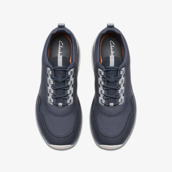 Clarks Pro Knit Navy Combination Men Clarks Sneakers