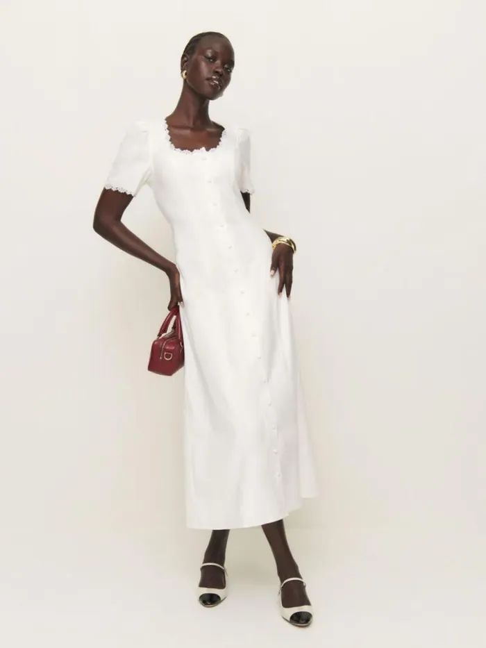 Clothing The Reformation Alida Dress White