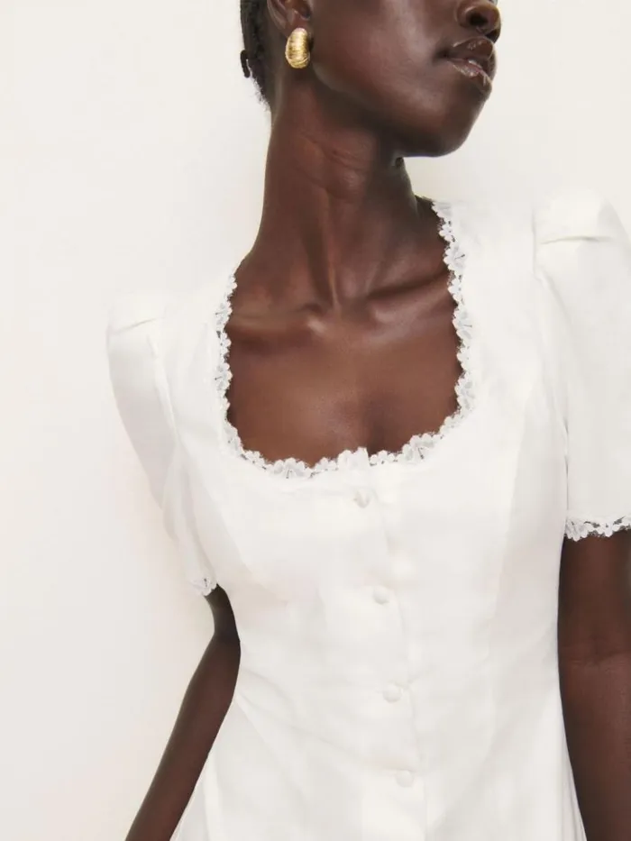 Clothing The Reformation Alida Dress White