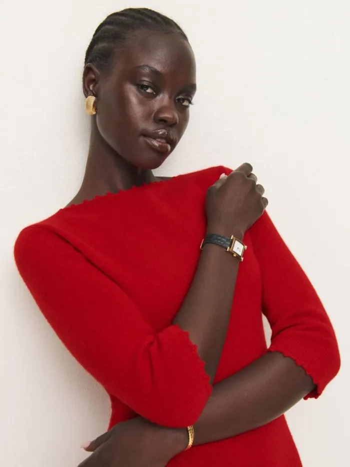 Clothing The Reformation Baez Cashmere Mini Dress Cardinal