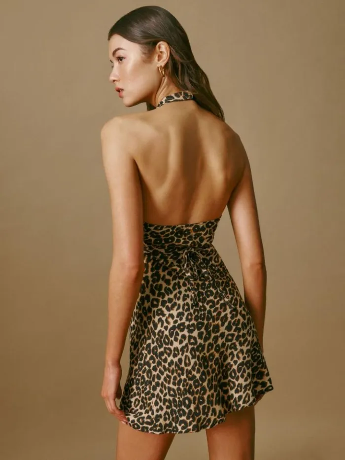 Clothing The Reformation Delanie Dress Leo