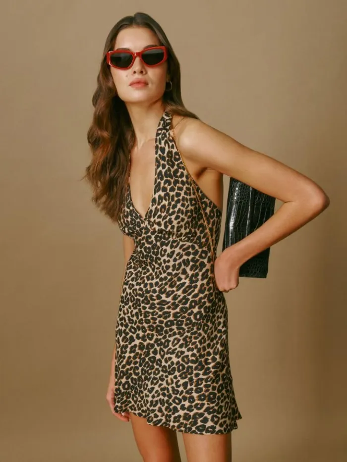 Clothing The Reformation Delanie Dress Leo