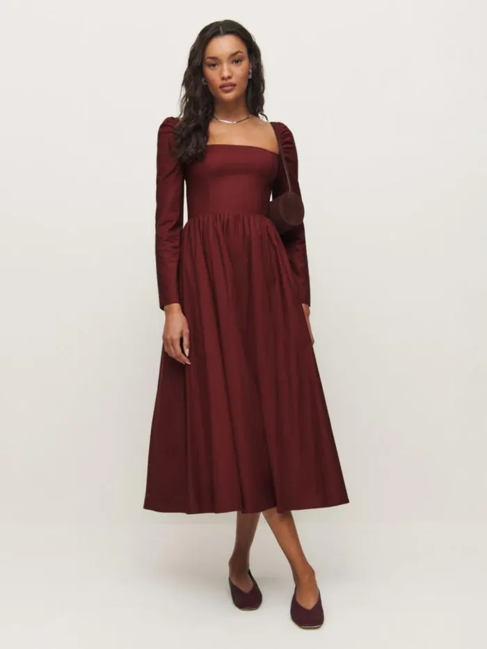 Clothing The Reformation Elly Dress Chianti