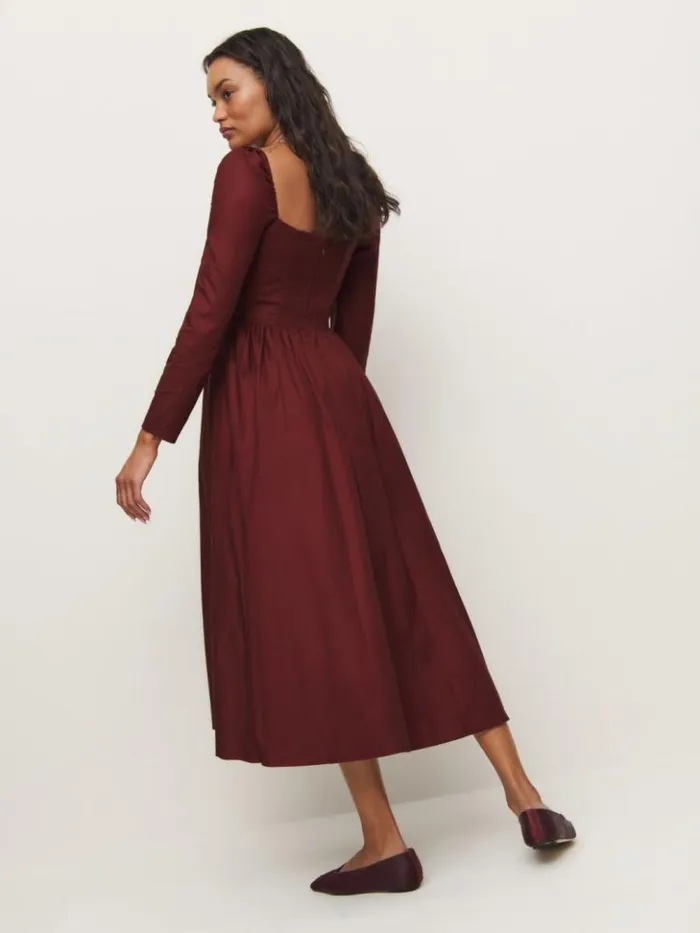 Clothing The Reformation Elly Dress Chianti