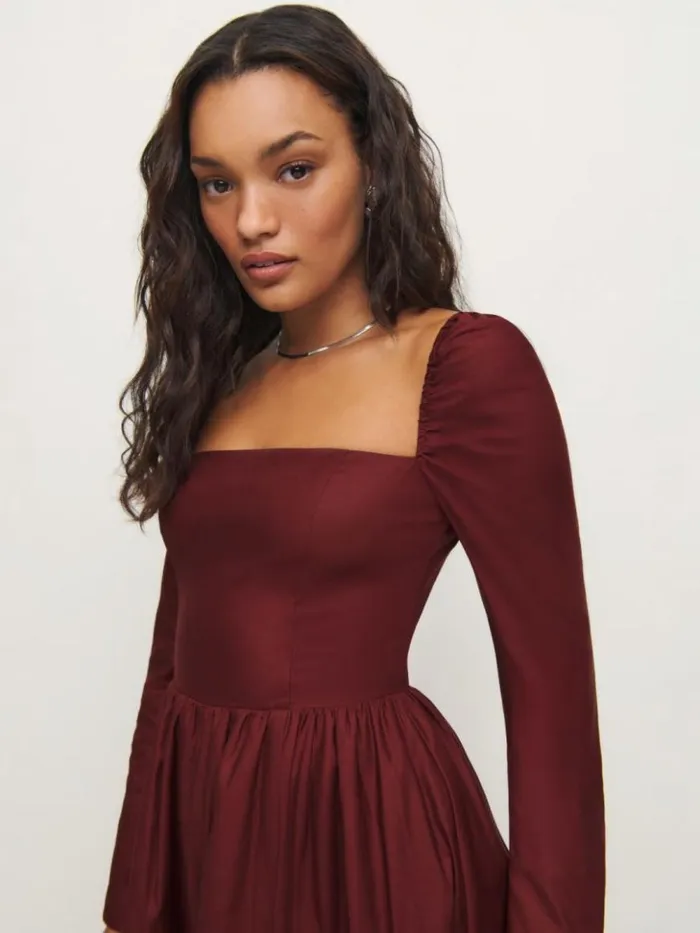 Clothing The Reformation Elly Dress Chianti
