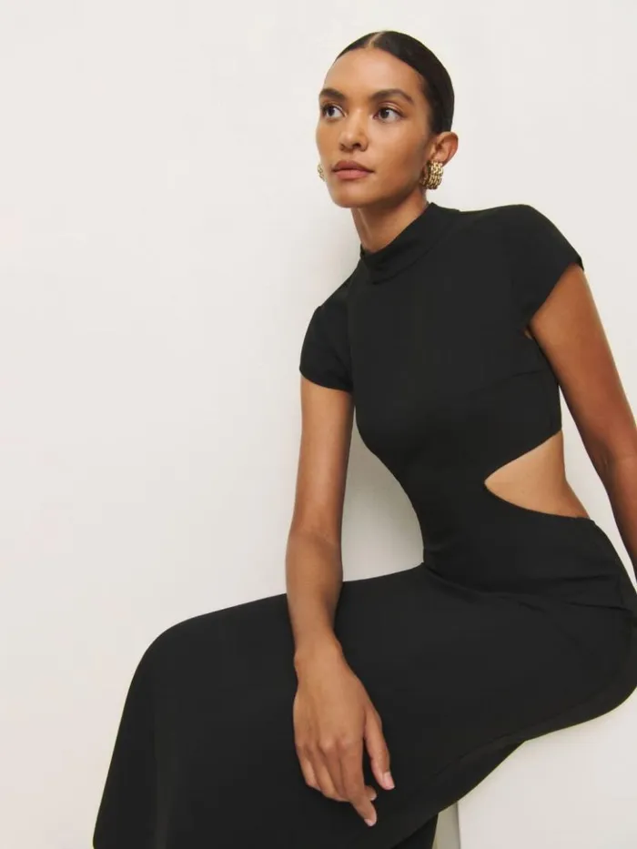 Clothing The Reformation Evelina Dress Black