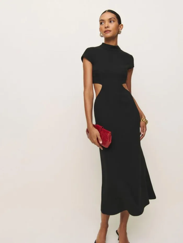 Clothing The Reformation Evelina Dress Black