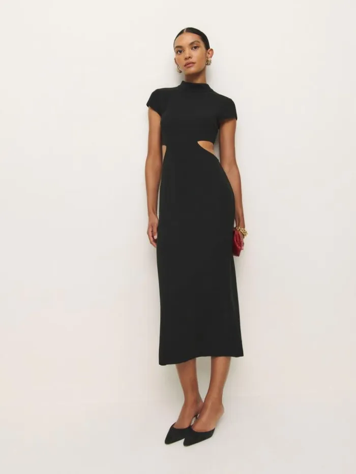 Clothing The Reformation Evelina Dress Black