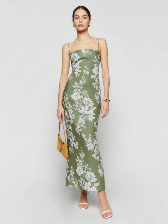 Clothing The Reformation Frankie Linen Dress Willow