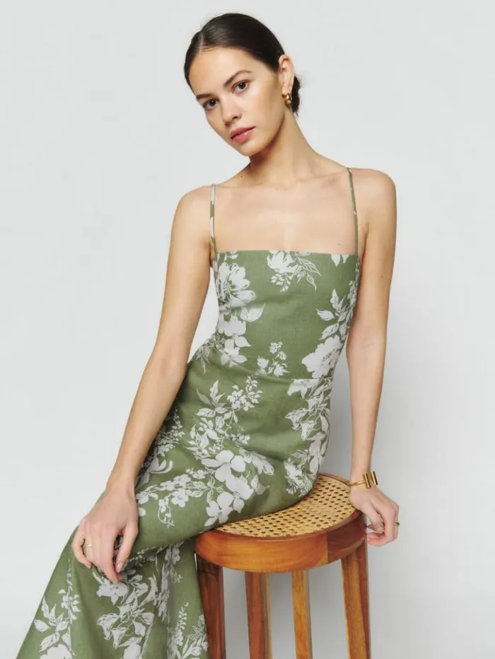 Clothing The Reformation Frankie Linen Dress Willow