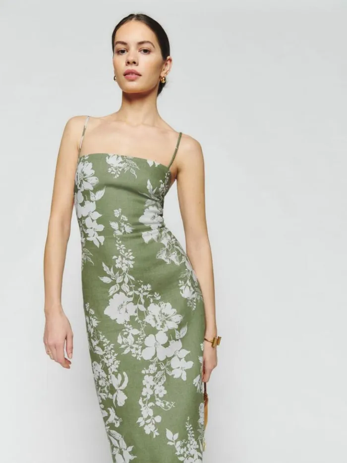 Clothing The Reformation Frankie Linen Dress Willow